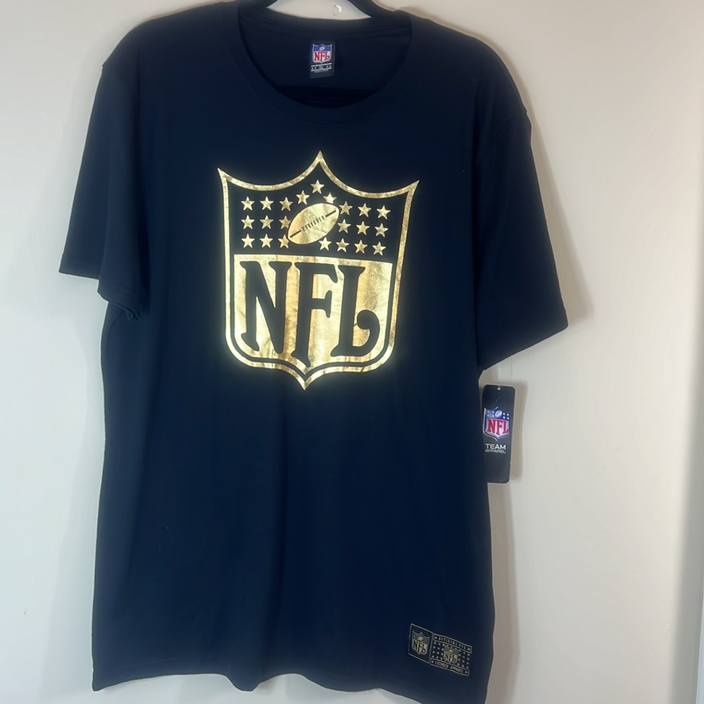 NFL Team Apparel Black & Golf T-Shirt with NFL Logo Size XL - Picture 6 of 8